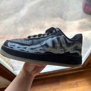 Nike Air Force 1 ‘07 Black Skeleton Men’s Shoe size 5.5/Women’s 7